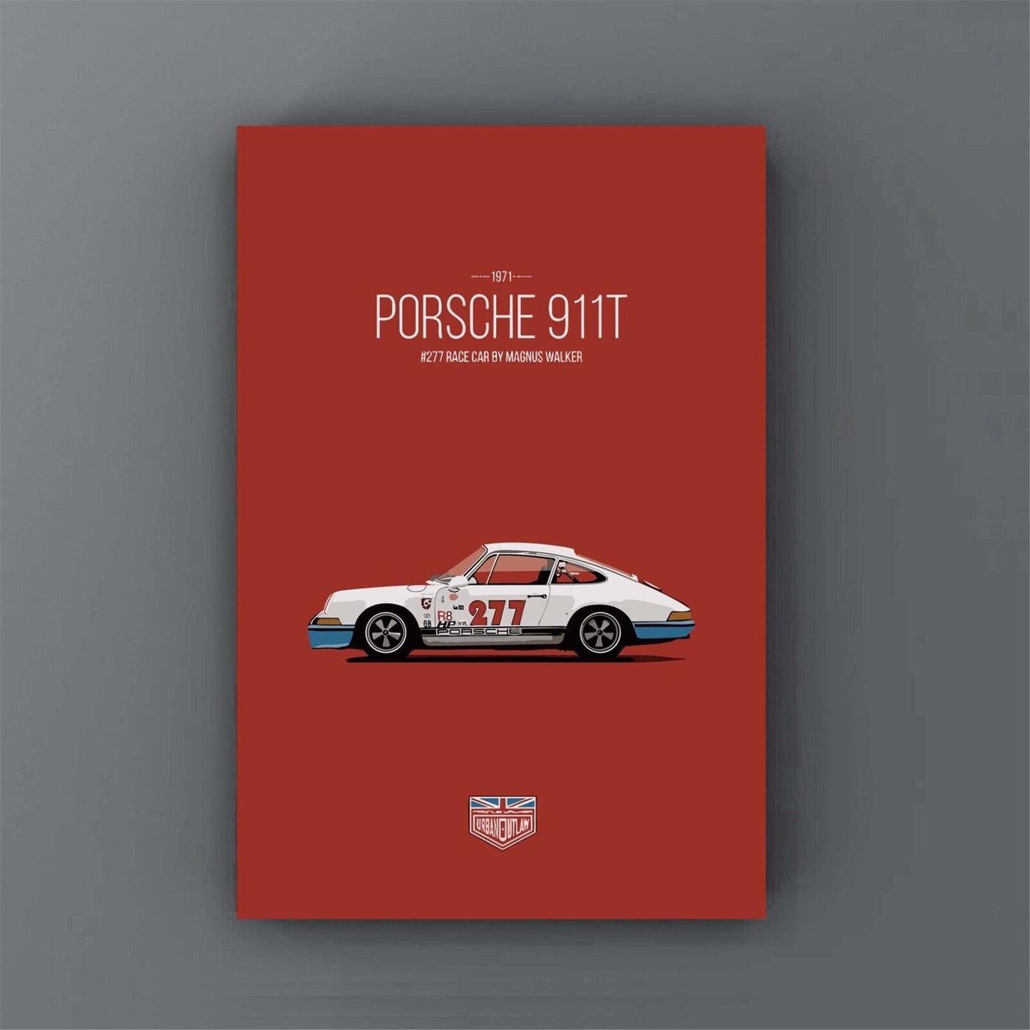 1971 911T Sports Car Poster - Classic Automotive Art - 12x18 Inches