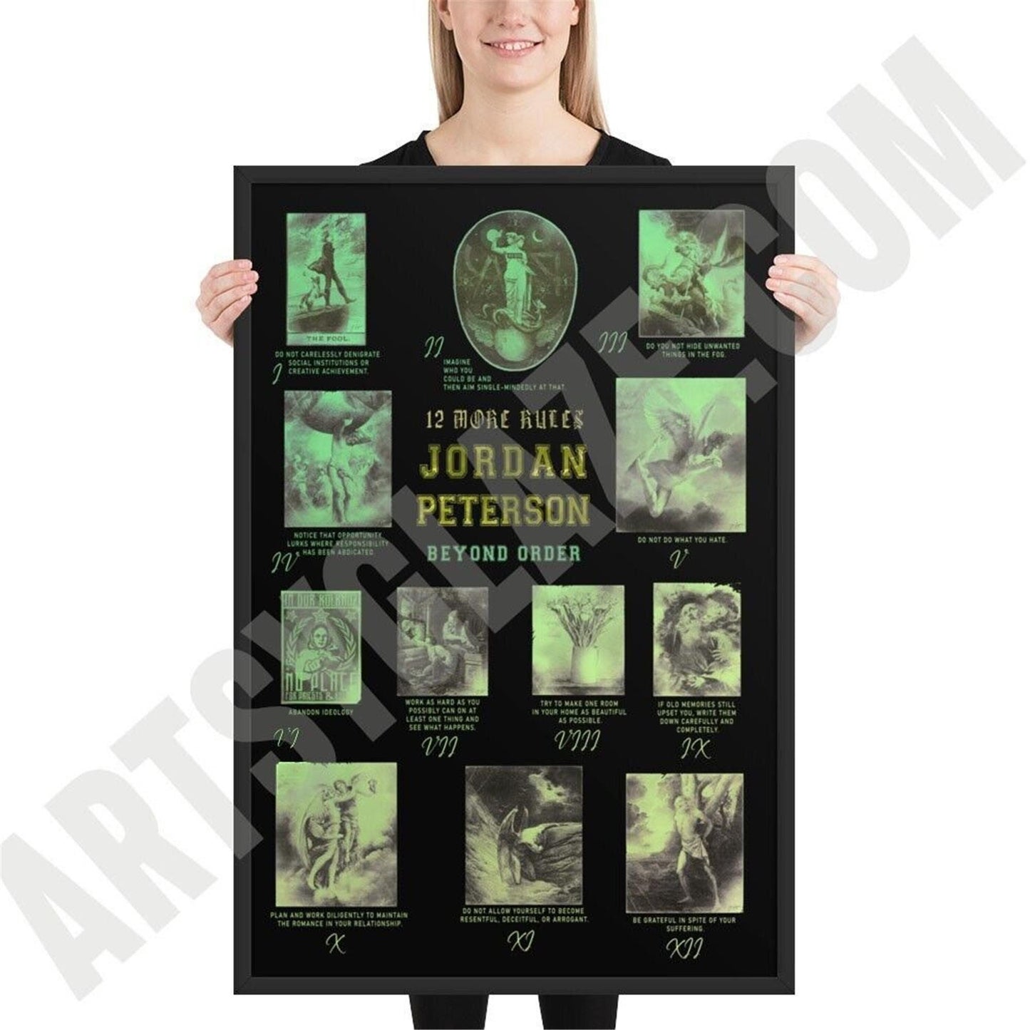 Jordan Peterson 12 rules for life motivational Poster Unframed 12x18