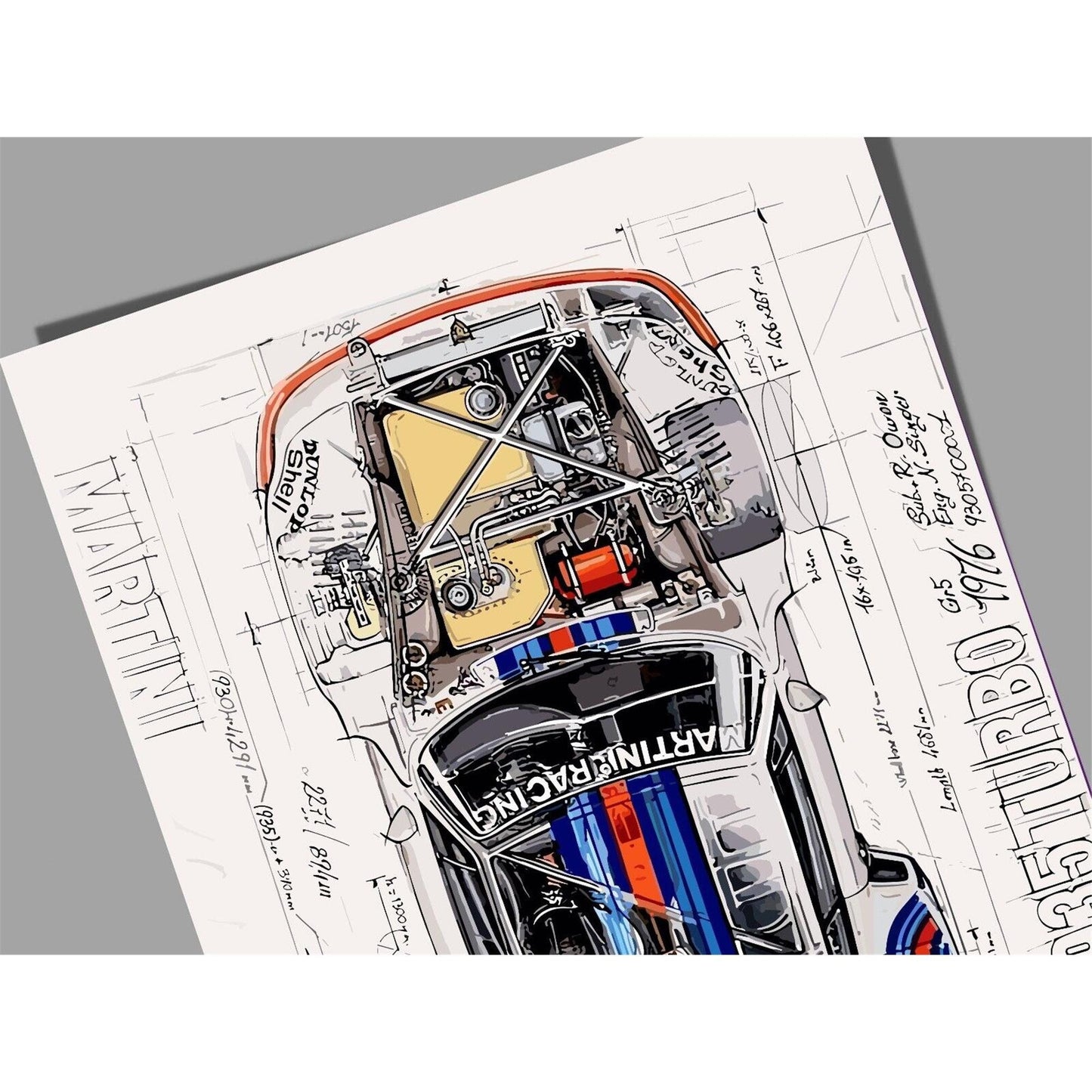 935 Turbo Sports Car Wall Poster - High-Quality Automotive Art Decor