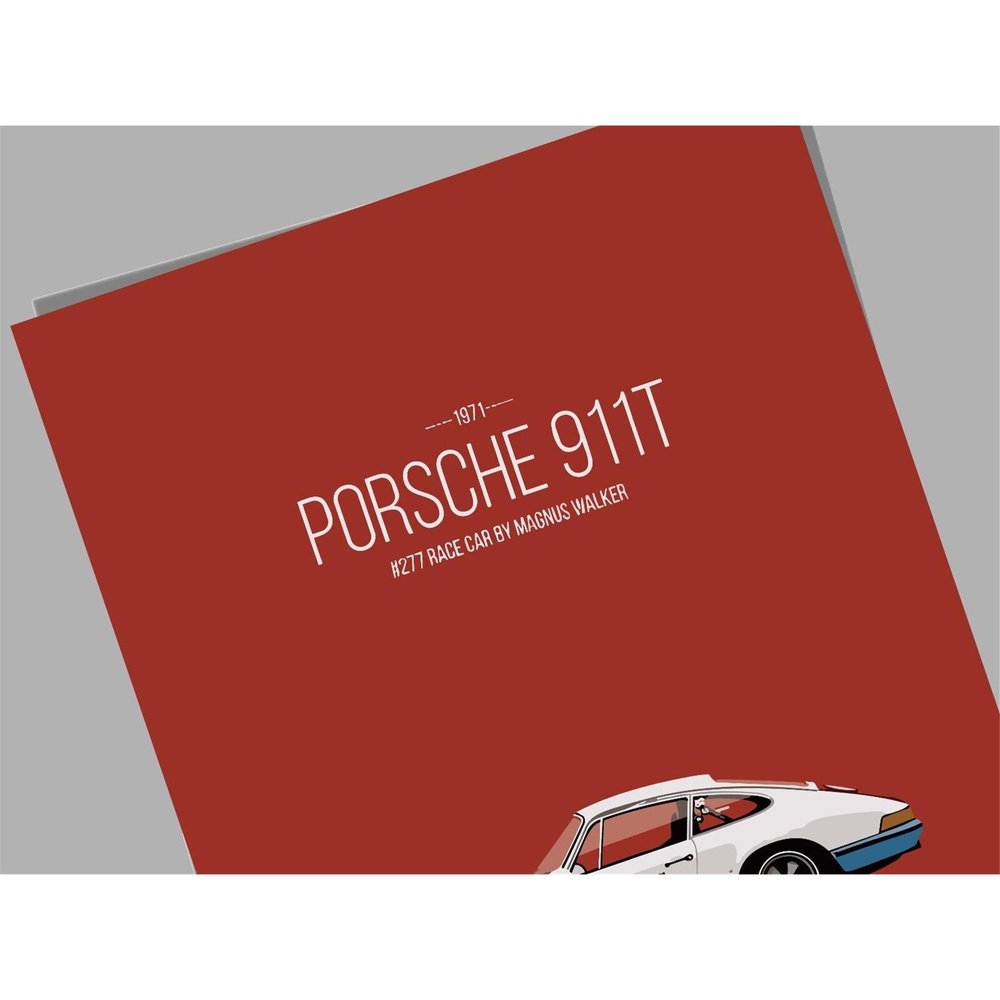 1971 911T Sports Car Poster - Classic Automotive Art - 12x18 Inches