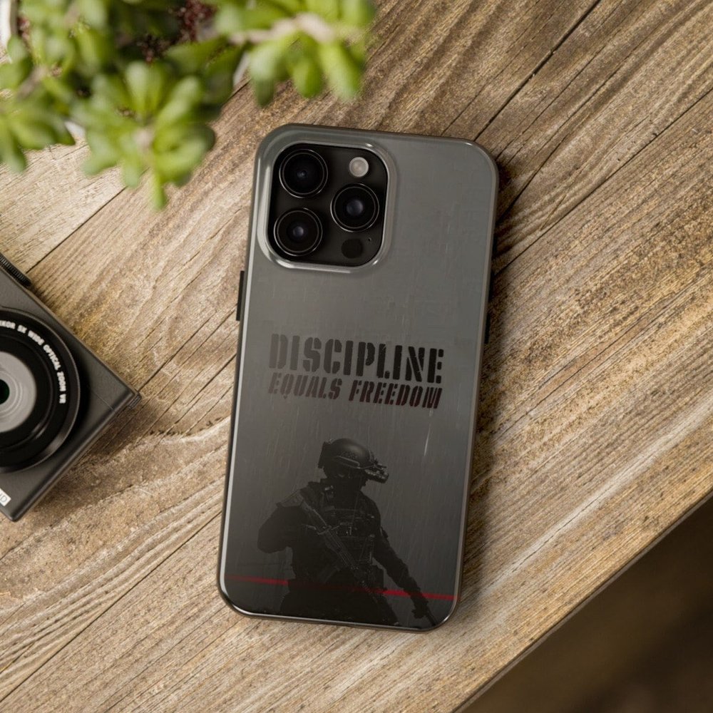 Army Discipline Equals Freedom Tough iPhone Cases Military Inspired Protection