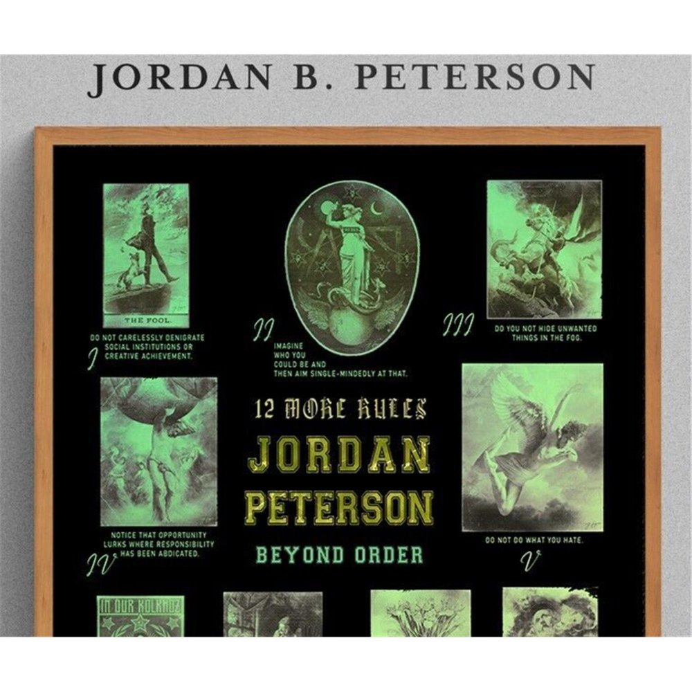 Jordan Peterson 12 rules for life motivational Poster Unframed 12x18