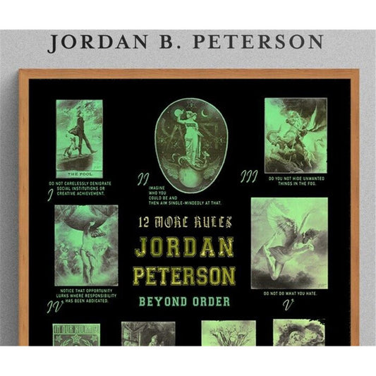 Jordan Peterson 12 rules for life motivational Poster Unframed 12x18