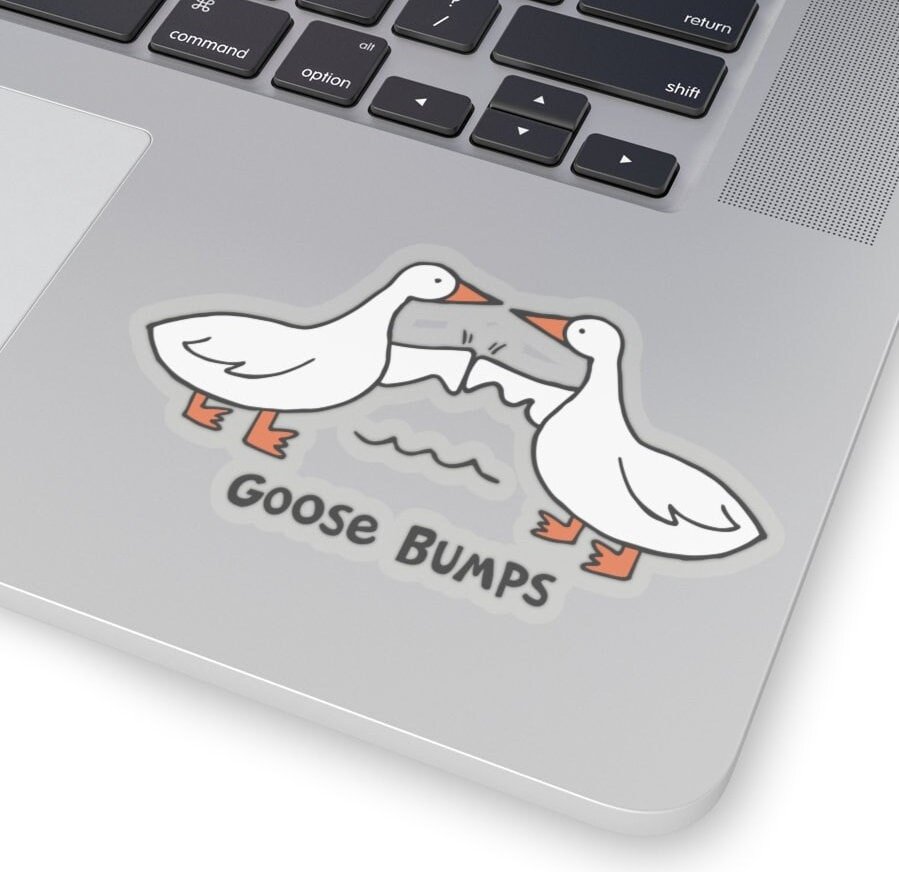Goosebumps Funny Pun Kids Transparent Sticker