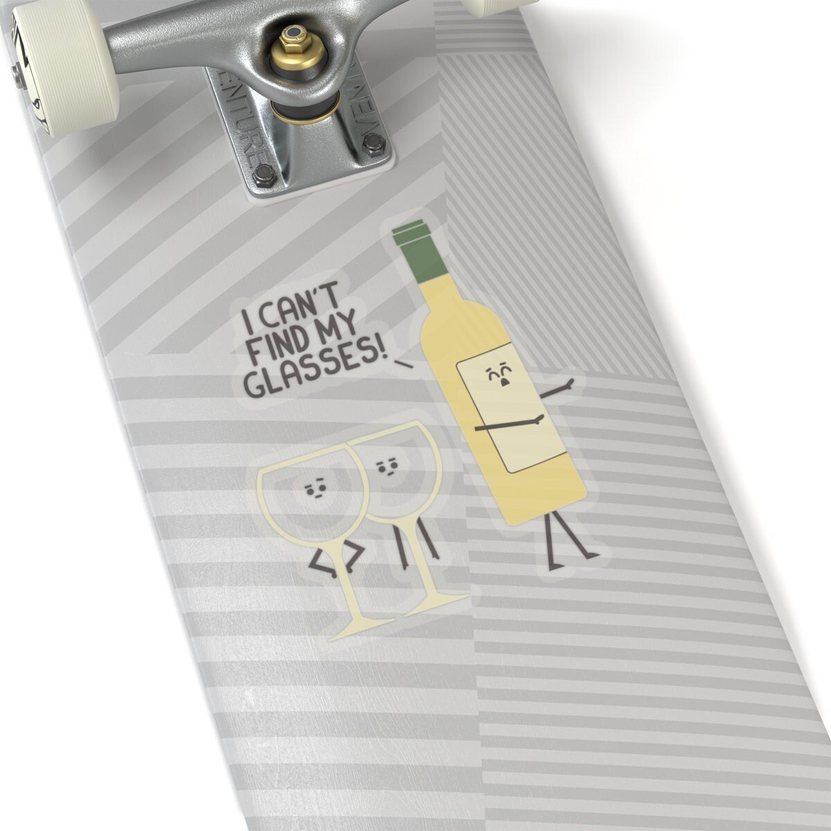 Glasses and bottle Funny Pun Kids Transparent Sticker