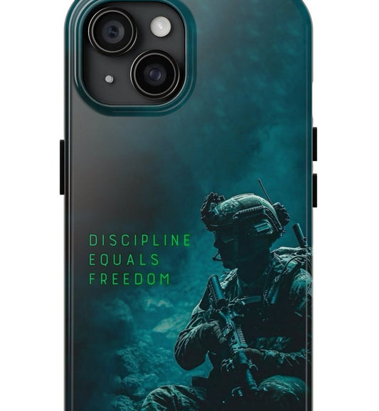 Discipline Equals Freedom Tough Phone Cases - Military Inspired Protection