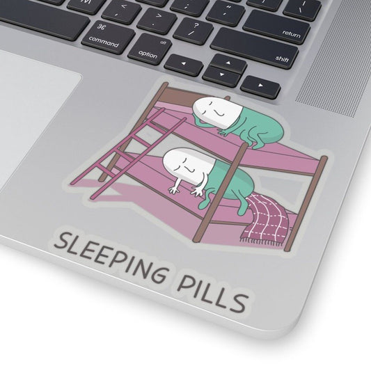 Sleeping pills Funny Pun Kids Transparent Sticker