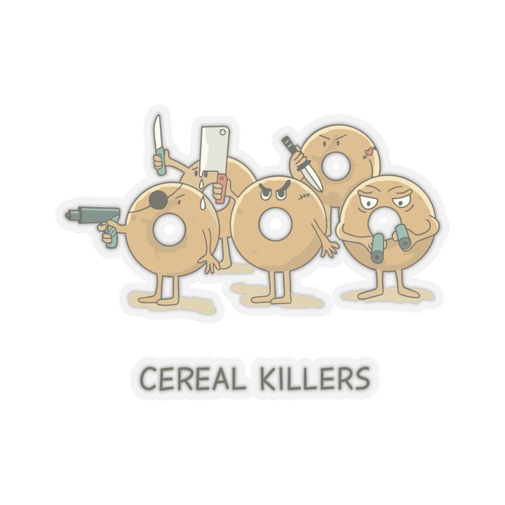 Cereal Funny Pun Kids Transparent Sticker